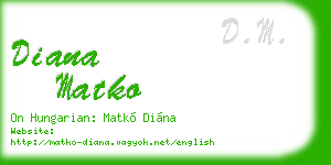 diana matko business card